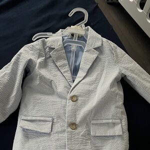 First Impressions Light Blue Striped Blazer